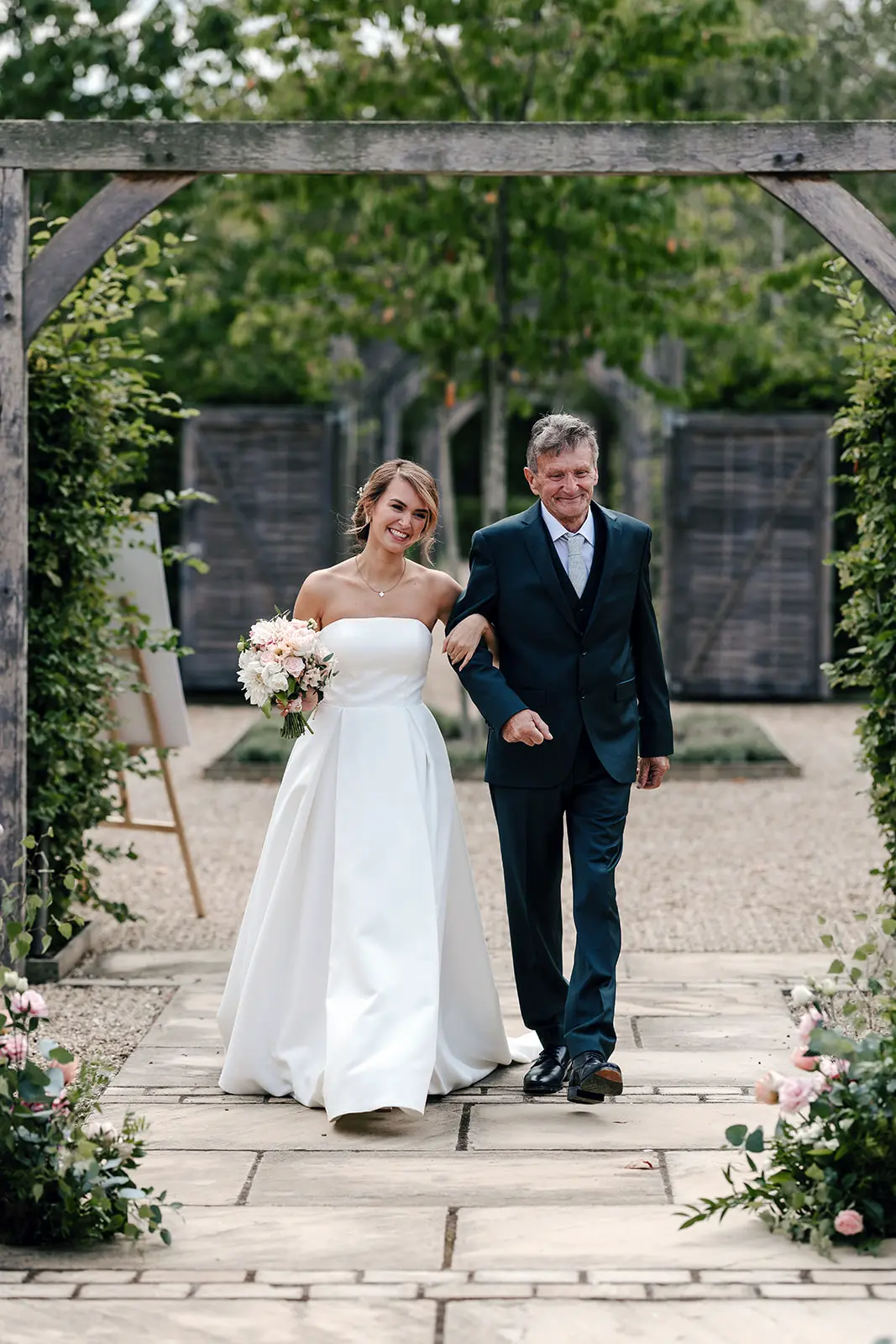 bassmead manor barns bride giving away