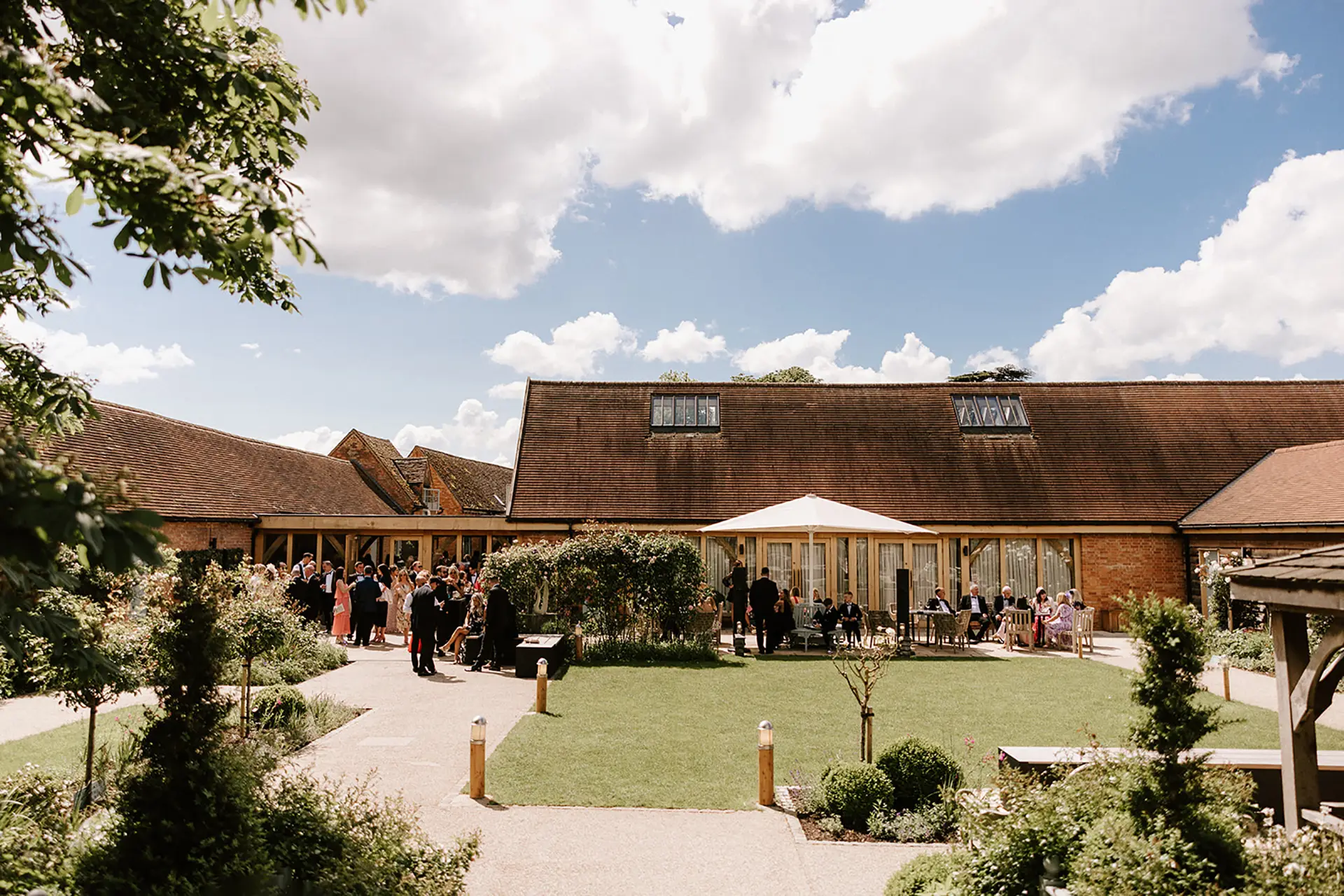 bassmead manor barns garden reception