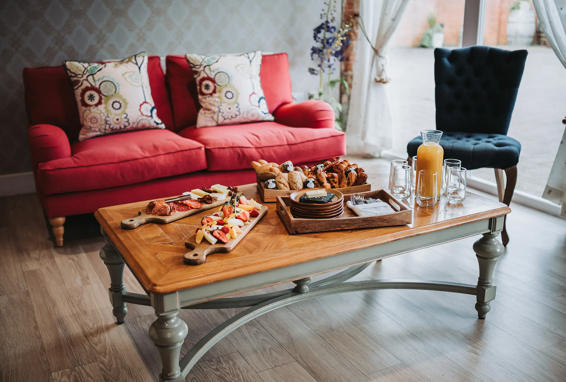 bassmead manor barns pre ceremony food